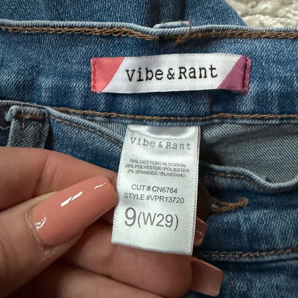 Stylish Vibe & Rant Blue vintage flared 90s super cute women’s light blue Denim - Picture 8 of 9